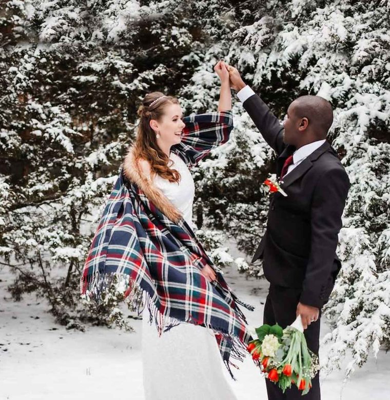 Winter wedding in Kansas